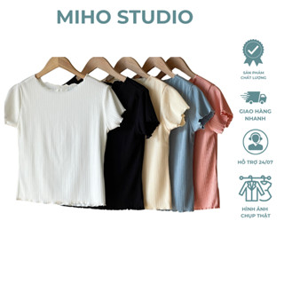 Áo thun babytee tăm thái cổ bèo sóng Miho Studio