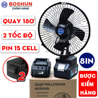 Quạt điện mini 8inch không chổi than pin 10 Cell Quạt để bàn quạt 4-5h liên tục Quạt tích điện mini
