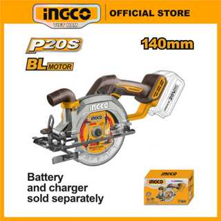 Body Thân Máy cưa gỗ cầm tay dùng pin 20V INGCO CSLI1402 motor không chổi than kèm 1 lưỡi 140mm (chưa bao gồm Pin & Sạc)