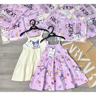 Set hai váy cho bé màu tím KUROMI 2 dây đáng yêu cho bé gái vải mềm mịn thoải mái