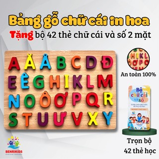 Bảng Chữ Nổi Tiếng Việt In Hoa Bằng Gỗ Hàng Việt Nam Cho Bé Học Chữ Cái