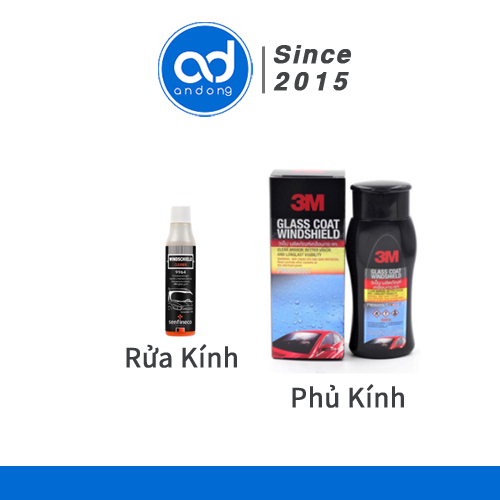 Combo Chai chống bám nước 3M 08889LT + Rửa kính đậm đặc senfineco 9964