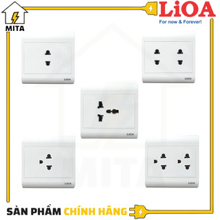 Ổ cắm điện âm tường lioa loại mặt vuông series v20 - mita
