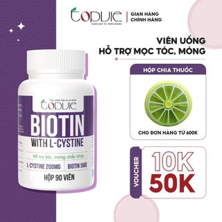 Hỗ trợ mọc tóc nhanh, giảm rụng tóc Topvie with L-Cystine Biotin giúp tóc, móng chắc khỏe, giúp giảm tình trạng rụng tóc