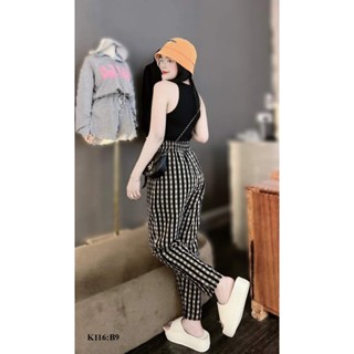 Quần dài nữ kiểu dáng baggy chât liệu thô mềm mát năng động trẻ trung