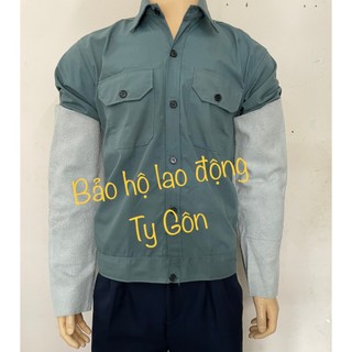 Ống tay da hàn 100% da bò, chuyên dụng hàn cắt kim loại, cắt cỏ, làm vườn