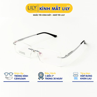 Kính gọng khoan nam nữ LILYEYEWEAR chất liệu kim loại nhẹ chắc chắn màu sắc kiểu dáng thời trang 98005