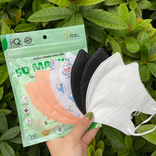 100c Khẩu trang 5D Trẻ Em Bông Sen Vàng - thương hiệu uy tín - 3 lớp kháng khuẩn