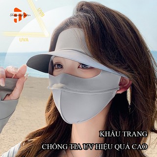 Khẩu trang shopping center, khẩu trang chống nắng che toàn mặt kèm nón tiện lợi, khẩu trang chống tia uv 99%