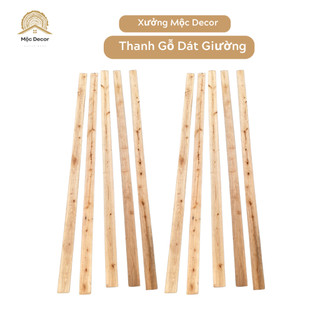 Thanh gỗ, Nan gỗ tràm đã bào mịn làm dát giường, fallet, trang trí nhà dài 200 x 8 x 1 cm