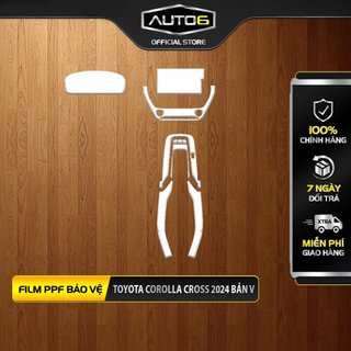 TOYOTA CROSS 2020-2024: Film PPF CAO CẤP dán full bộ bảo vệ nội thất - AUTO6 - chống xước, che mờ đi các vết xước cũ...