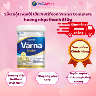 Sữa bột người lớn Nutifood Varna Complete hương nhạt thanh 850g