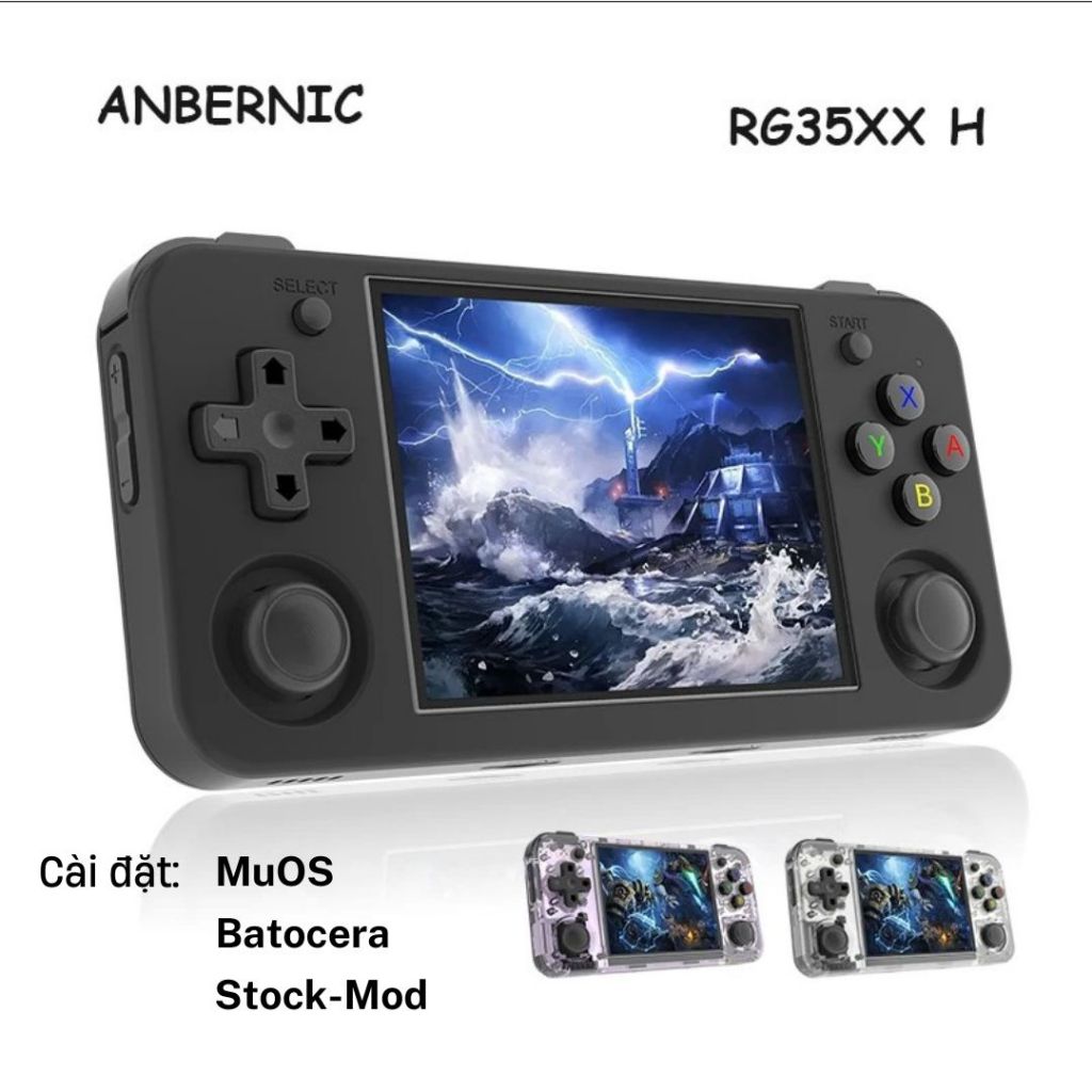 Anbernic RG35xx H  mẫu máy cực hot mới ra mắt 12/2023 màn hình đẹp, cấu hình tối ưu, chơi psp, ps1 nes snes gba