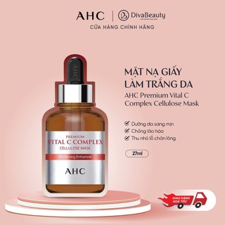 Mặt nạ giấy làm sáng trắng da ahc premium vital c complex cellulose mask