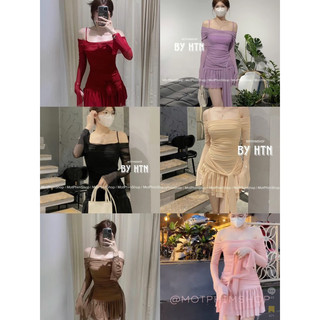 ĐẦM TRỄ VAI CỘT EO