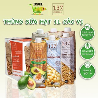 Thùng Sữa Hạt Nguyên Chất 137 Degrees Thái Lan 1000ml x 12 Hộp