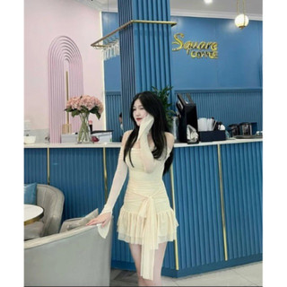 ĐẦM TRỄ VAI CỘT EO