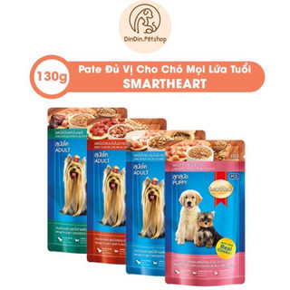 Pate cho chó smartheart đủ vị - gói 130g - dindin.petshop