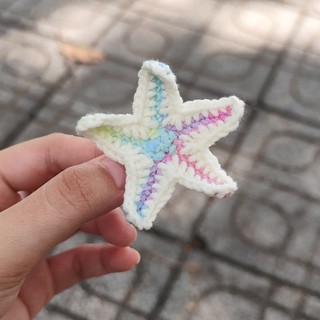 Kẹp tóc sao biển bằng len handmade (ảnh thật shop chụp)
