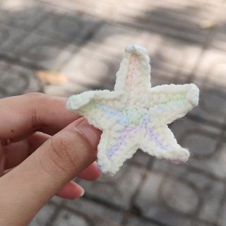 Kẹp tóc sao biển bằng len handmade (ảnh thật shop chụp)