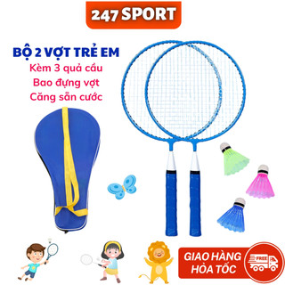  Bộ vợt cầu lông trẻ em  2 chiếc  đồ chơi vận động phát triển tăng chiều cao rèn phản xạ tập trung 