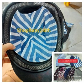 Miếng lót nón bảo hiểm 2 lớp vải,thoáng mát,thấm hút mồ hôi,free size giao ngẫu nhiên