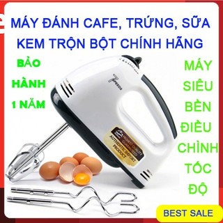 Máy đánh trứng ,khuấy bột - máy trộn kem cầm tay mini dùng đánh kem, tạo bọt sữa, cafe 7 tốc độ cs 260w