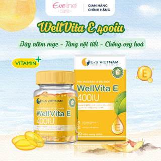 WellVita E 400IU - Bổ Sung Vitamin E Giúp Chống Oxy Hóa, Hạn Chế Lão Hóa