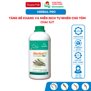 Vemedim Herbal Pro giúp tôm khỏe mạnh, tăng trưởng nhanh, chai 1lit