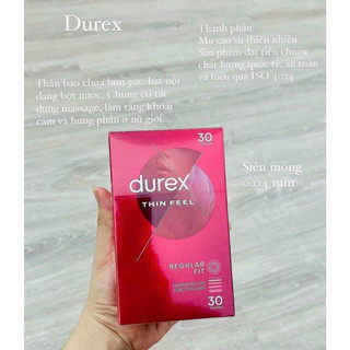 Bao Cao Su siêu mỏng Durex ÚC - 30chiếc