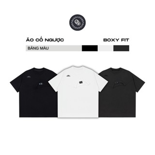 Bad Choices | Áo thun CỔ NGƯỢC form Boxy in chữ nổi phong cách Menswear