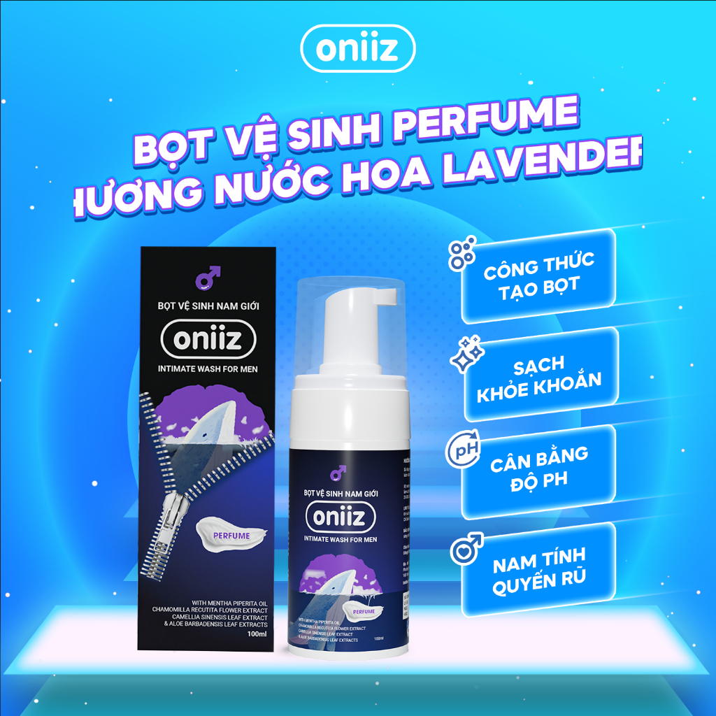 Quà Tặng Người IUU - Hương Quyến Rũ Oniiz | Sữa tắm hương nước hoa Men In Black 500ml, Bọt vệ sinh nam giới Perfume