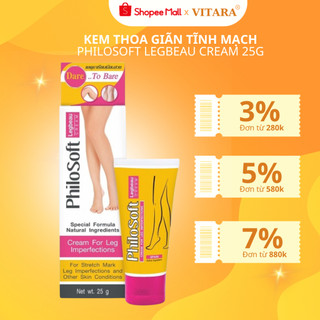 Kem thoa giãn tĩnh mạch Philosoft Lebeau Cream cải thiện chứng giãn tĩnh mạch, giảm sưng và dưỡng da 25g