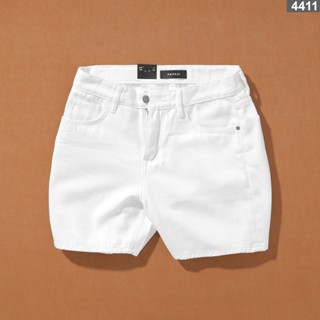 Quần short Mã_R4411, fom ống rộng, gam màu trắng trơn ngắn trên gối, dễ phối đồ, phong cách cá tính - PAPAZI