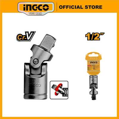 Đầu nối lắc léo INGCO HHUJ1121 thép không gỉ mạ Chrome khẩu 1/2" dụng cụ sửa chữa mở bulong