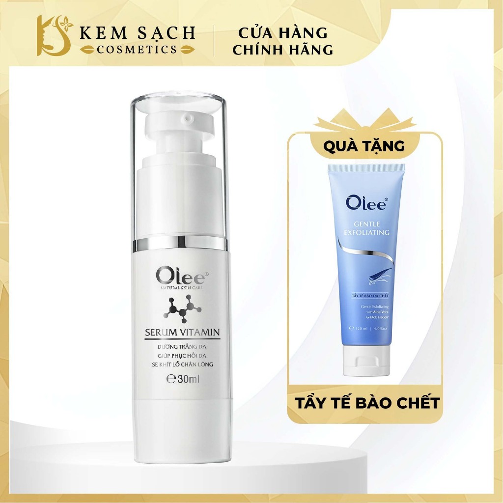Combo Serum Vitamin Hỗ Trợ Dưỡng Ẩm và Tẩy Tế Bào Da Chết Olee