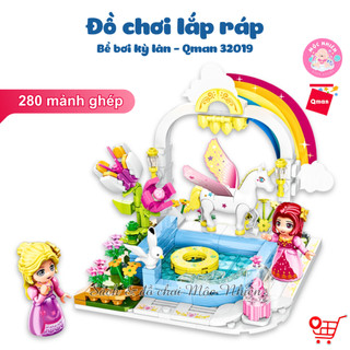 Đồ chơi lắp ráp xếp hình qman 32019 - bể bơi kỳ lân