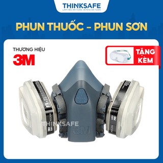 Mặt nạ phòng độc 3M 7502 / 6001 chính hãng chống hoá chất, phòng độc, phòng dịch, phun sơn bụi mịn - THINKSAFE