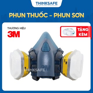 Mặt nạ phòng độc 3M 7502 / 6003 lọc hơi độc Hơi hữu cơ vô cơ Phun sơn Phun xịt thuốc sâu Mặt nạ chính hãng - THINKSAFE