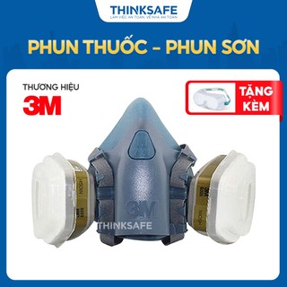 Mặt nạ phòng độc 3m 7502 / 6006 lọc hơi hữu cơ vô cơ, lọc bụi siêu mịn, phun sơn lọc hơi độc chính hãng 3m - thinksafe