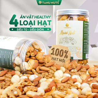 Hạt dinh dưỡng mix 4 TANU NUTS, hạt ngũ cốc dinh dưỡng cho bà bầu, ăn kiêng, giảm cân 350gr/500gr.