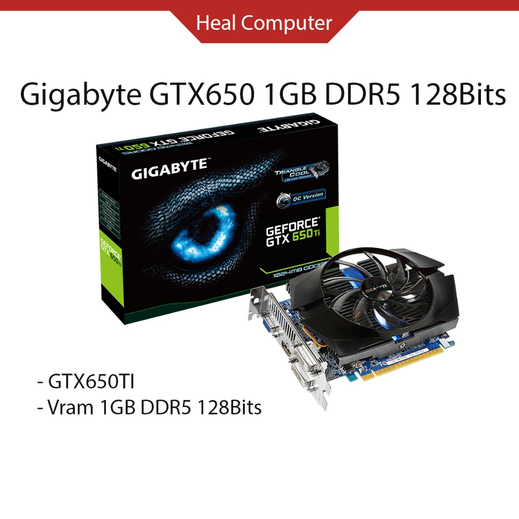 Card đồ hoạ Gigabyte GTX 650TI 1GB DDR5 - Mạnh hơn GT 730 190% - Max setting LMHT, DTCL, FF04