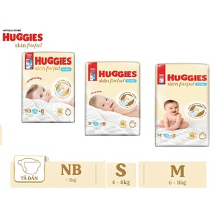 Tã Dán Sơ Sinh Huggies NB70+6/S54+6/S80+2 Miếng <5kg skinperfec