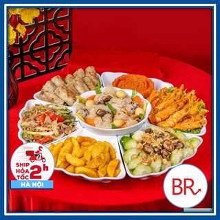 Bộ bát đĩa Hoa Mặt Trời Nhựa Việt Nhật cao cấp (MS:6836) - Set bát đĩa đựng gà thắp hương thờ cúng gia tiên lễ Tết 01517