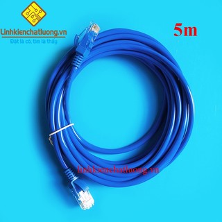 Combo 3 dây cáp mạng cat5e dài 5m đúc sẵn 2 đầu