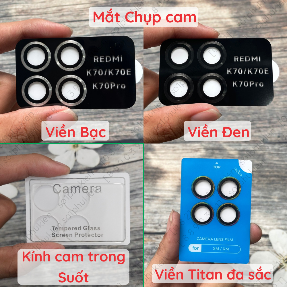 Mắt chụp cam, kính cường lực camera Xiaomi Redmi K70/ K70 Pro/ K70E/ Poco F6 Pro 5G X6 Pro giúp bảo vệ cam, chụp đẹp