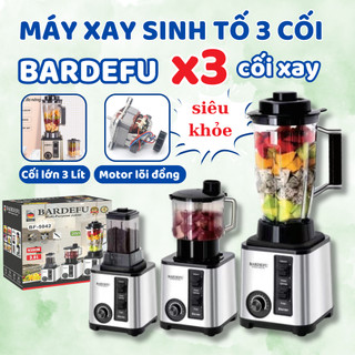 Máy xay sinh tố công nghiệp bardefu 3 cối xay, máy xay đa năng, xay thịt, xay hạt, xay ngũ cốc siêu khỏe