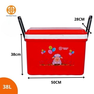 Phích đá vuông giữ nhiệt 24l - 38l Việt Nhật, thùng đá giữ nhiệt, Thùng đựng đồ đa năng nhà hàng, quán ăn