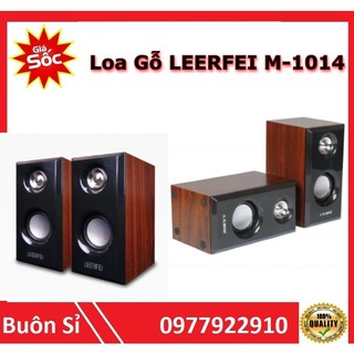 Cặp loa vi tính leerfei m-1014 vỏ gỗ cho pc laptop điện thoại âm thanh cực đỉnh