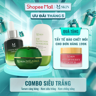 Combo Dưỡng Kem Siêu Trắng, Kem Chống Nắng, Serum Căng Bóng Da MQ SKIN